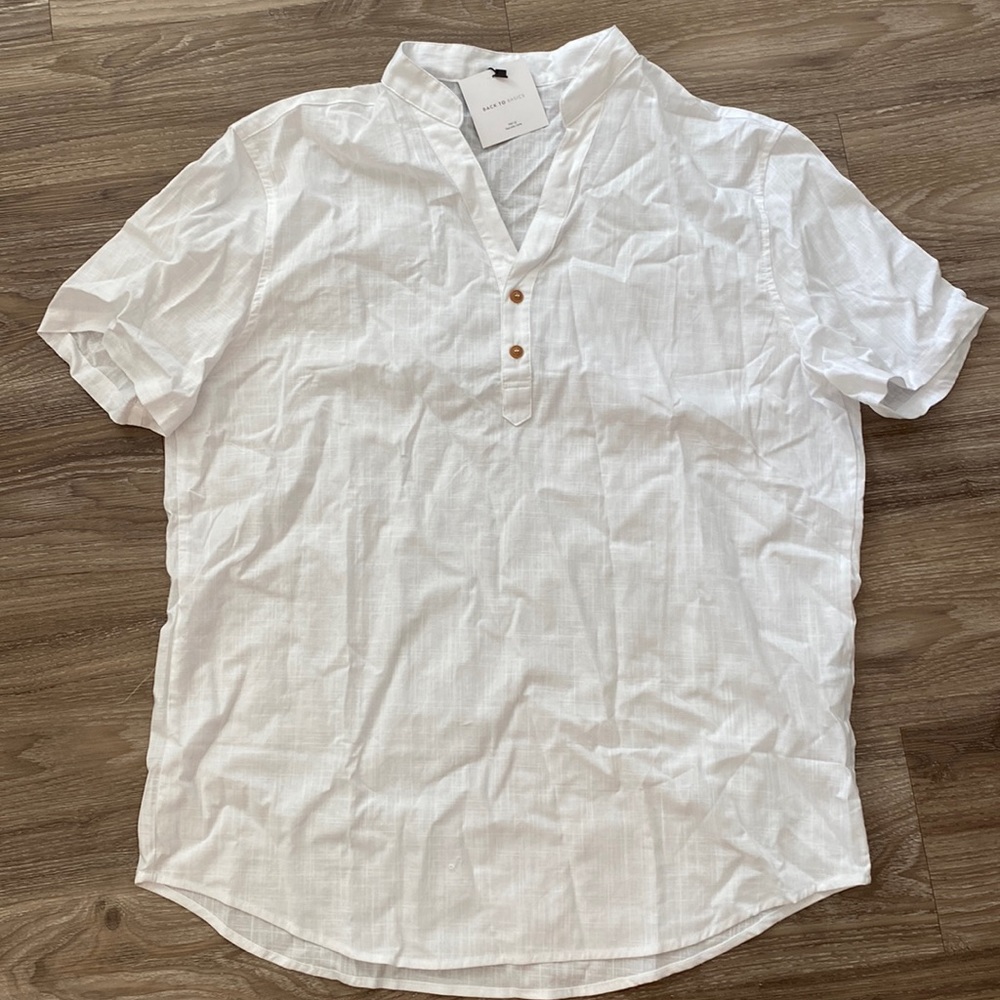 White Mens flowy shirt